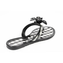 Black 6 US - 36.5 EUR Nine West Womens Thong NWFLIRT BLKWHT BLK