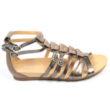 Multicolor 7 US - 37.5 EUR Nine West Womens Flat Sandal NWBUZZIE PEWTER TAUPE