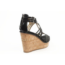 Black 9.5 US - 41 EUR Nine West Womens Espadrille Wedge Sandal NWROMANCING BLK MULTY
