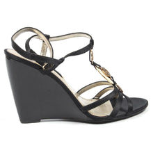 Black 6 US - 36.5 EUR Nine West Womens Ankle Strap Wedge Sandal NWJUVELIE BLACK