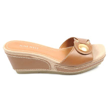 Brown 9.5 US - 41 EUR Nine West Womens Flatform Sandal NWZOILO DK NATURAL