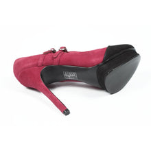 Fuxia 7 US - 37.5 EUR Nine West Womens Double Strap Pump NWARGILE RED BLK