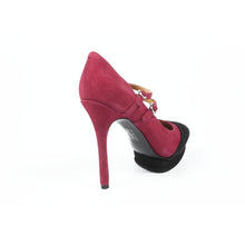 Fuxia 8 US - 38.5 EUR Nine West Womens Double Strap Pump NWARGILE RED BLK