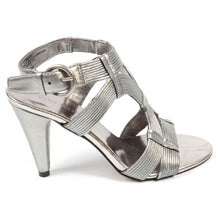 Silver 6.5 US - 37 EUR Nine West Womens Ankle Strap Sandal NWGALLAZY DARK SILVR