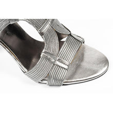Silver 6.5 US - 37 EUR Nine West Womens Ankle Strap Sandal NWGALLAZY DARK SILVR
