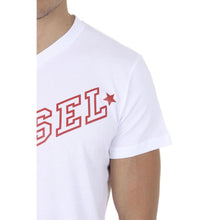 White XXXL Diesel Mens T-Shirt Short Sleeves V-Neck 00SDG0 R091B 100 T-KRITIL