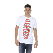 White L Diesel Mens T-Shirt Short Sleeves Round Neck 00SI7X 0091B 100 T-PALAGIA