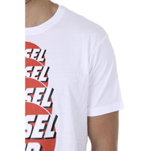 White L Diesel Mens T-Shirt Short Sleeves Round Neck 00SI7X 0091B 100 T-PALAGIA