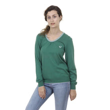 Green L Fred Perry Womens Sweater 31412114 0032