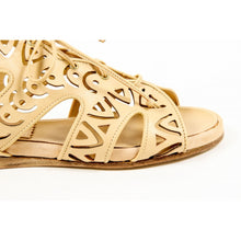 Beige 37 EUR - 7 US Parrice Womens Lace Up Sandal PS15S2 CREAM