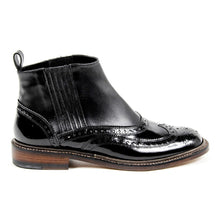 Black 37 EUR - 7 US Robert Clergerie Paris Womens Brogue Ankle Boot EGIM JAZZ JAZZ V LISSE NOIR EL NOIR