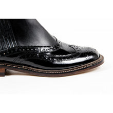 Black 37 EUR - 7 US Robert Clergerie Paris Womens Brogue Ankle Boot EGIM JAZZ JAZZ V LISSE NOIR EL NOIR