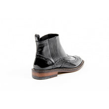 Black 37 EUR - 7 US Robert Clergerie Paris Womens Brogue Ankle Boot EGIM JAZZ JAZZ V LISSE NOIR EL NOIR