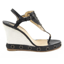 Black 36.5 EUR - 6.5 US Clements Riberio Womens Wedge Sandal SKIROS GLOVE NERO