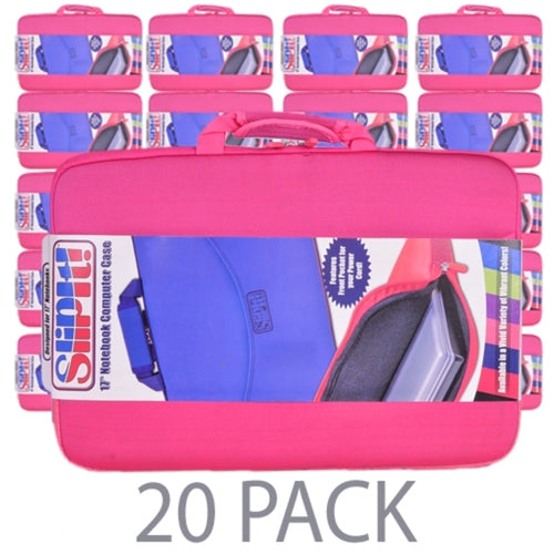 (20-Pack) PC Treasures SlipIt! Nylon Sleeve Case for 17 Notebook (Pink)