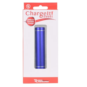 (120-Pack) PC Treasures ChargeIt 2000mAh Portable Power Bank w/Micro USB Cable (Dark Blue)