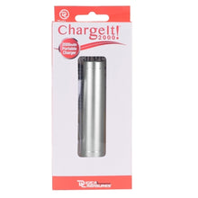 PC Treasures ChargeIt 2000mAh Portable Power Bank w/Micro USB Cable (Silver)