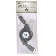 3 Monoprice 10965 SuperSpeed USB 3.0 Type A (M) to USB 3.0 B (M) Retractable Cable (Black)