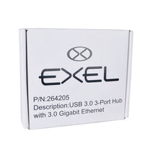 3-Port SuperSpeed USB 3.0 Hub with 10/100/1000Mbps Gigabit Ethernet Adapter - 264205