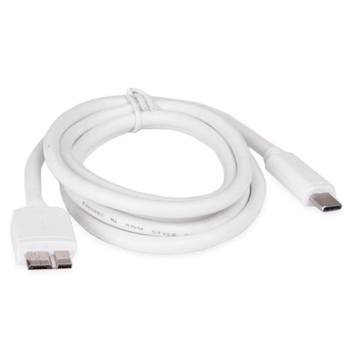 3.3 Logisys Hi-Speed USB 3.1 Type C (USB-C) (M) to USB 3.1 Micro B (M) 10Gbps Cable - (White) - CM30M