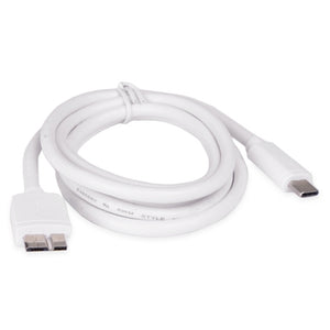 3.3 Logisys Hi-Speed USB 3.1 Type C (USB-C) (M) to USB 3.1 Micro B (M) 10Gbps Cable - (White) - CM30M