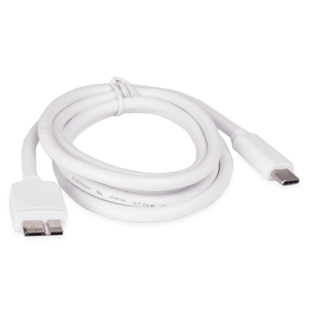 3.3 Logisys Hi-Speed USB 3.1 Type C (USB-C) (M) to USB 3.1 Micro B (M) 10Gbps Cable - (White) - CM30M