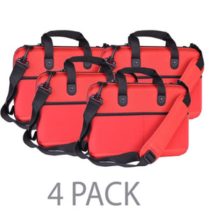 (4-Pack) Cocoon CPS365RD EVA Shock-Absorbent Laptop Case w/Shoulder Strap & Grid-It Organization System - Fits 13 (Red)