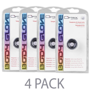 (4-Pack) Optrix by Body Glove CRC94759 Waterproof Telephoto 2x Zoom Lens for Optrix iPhone 6/6s Case
