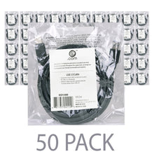 (50-Pack) 10 @.com DCD13088 SuperSpeed USB 3.0 Type A (M) to USB 3.0 B (M) Cable (Black)