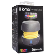 iHome IBT73SC Portable Bluetooth Wireless Color Changing Rechargeable Speaker (Gray)