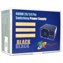 Logisys 480W Black Beauty 20+4-pin ATX Power Supply w/SATA (Black)