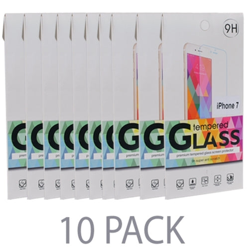 (10-Pack) Premium Tempered Glass Screen Protector for Apple iPhone 7 (4.7 / 9H)