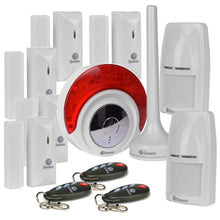 Swann SRHOM-ALARMC Home Wireless Alarm System w/Wireless Indoor Siren & Window/Door Sensors (White)