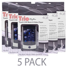(5-Pack) Trio Rhythm Touch 2.8V 4GB MP3 USB 2.0 Touchscreen Digital Music/Video Player w/Camera & 2.8 LCD (Gunmetal)