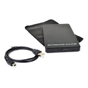 2.5 USB 2.0 External SATA HDD Enclosure (Black) - Supports up to 4TB!