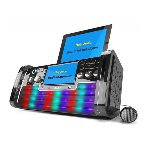 Akai Bluetooth CD+G Karaoke Disco Party Machine with Light Effects
