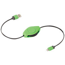 RETRAK ETLTUSBGN Charge & Sync Retractable Lightning(TM) to USB Cable (Green)