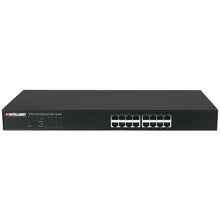 INTELLINET 560771 65-Watt, 16-Port Fast Ethernet PoE+ Switch