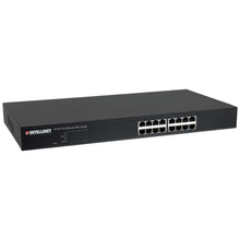 INTELLINET 560849 130-Watt, 16-Port Fast Ethernet PoE+ Switch