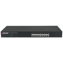 INTELLINET 560849 130-Watt, 16-Port Fast Ethernet PoE+ Switch