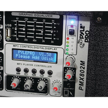 PYLE PRO PMX802M 8-Channel, 800-Watt Powered Mixer with MP3 Input