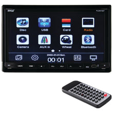 PYLE PLDN74BT 7 Double-DIN In-Dash LCD Motorized Slide-down Touchscreen DVD Receiver with Bluetooth(R)