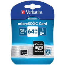 VERBATIM 44084 64GB Class 10 microSDXC(TM) Card with Adapter