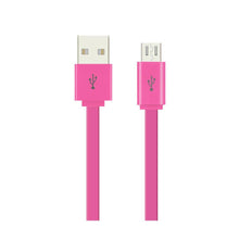 Reiko 39Inches Flat Data Cable For Micro-Usb Devices Pink