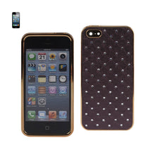 Reiko Diamond Leather Protector Cover Iphone5 Soft Quilt Dark Purp