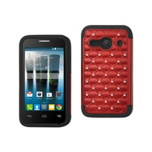 Reiko Diamond Hybrid Protector Cover Alcatel Onetouch Evolve 2 4037T Black Red