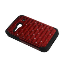 Reiko Diamond Hybrid Protector Cover Alcatel Onetouch Evolve 2 4037T Black Red