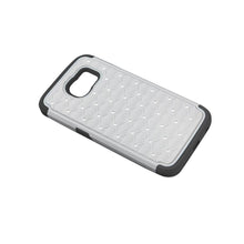 Reiko REIKO SAMSUNG GALAXY S6 HYBRID HEAVY DUTY JEWELRY DIAMOND CASE IN BLACK WHITE