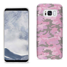 Reiko REIKO SAMSUNG GALAXY S8 EDGE SHINE GLITTER SHIMMER CAMOUFLAGE HYBRID CASE IN HOT PINK