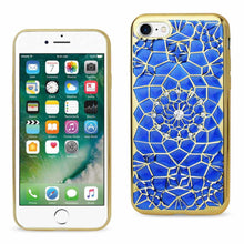 Reiko REIKO IPHONE 7 SOFT TPU CASE WITH SPARKLING DIAMOND SUNFLOWER DESIGN IN NAVY